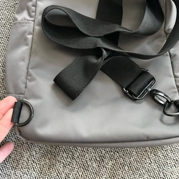 Gray Modern Minimalist Backpack with Water-Resistant Finish - Picture 3 of 7